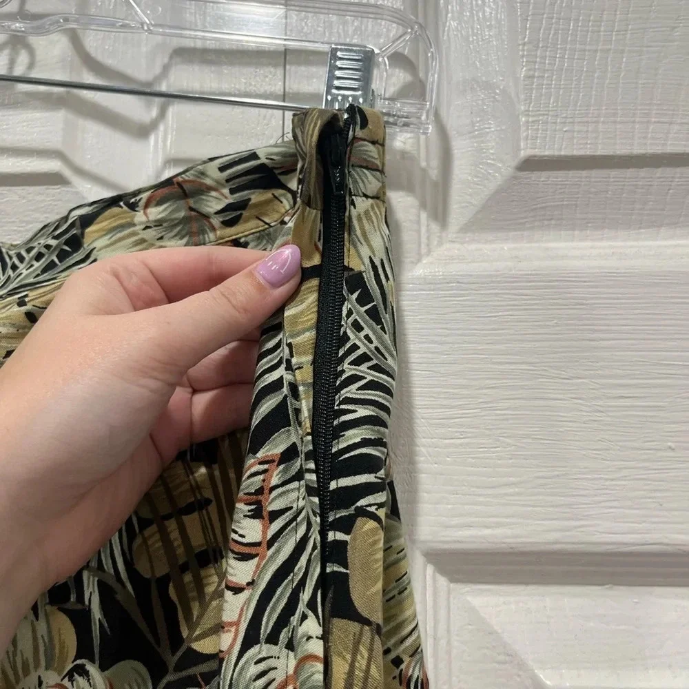 Vintage Radcliffe tropical floral midi skirt